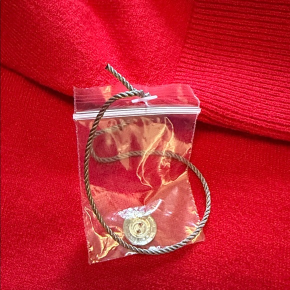 Liz Claiborne Red Sweater with Silver Beaded Collar New Size XXL - Picture 8 of 8